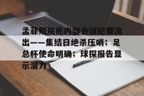 开云体育app-关于孟菲斯灰熊内部会议纪要流出——集结日绝杀压哨；足总杯使命明确；球探报告显示潜力的信息
